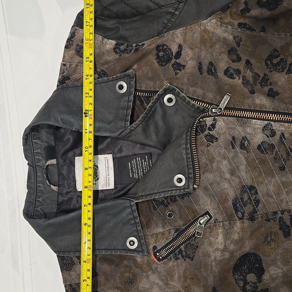 Harley-Davidson Black and Brown Skull Bomber Jacket - Picture 15 of 16